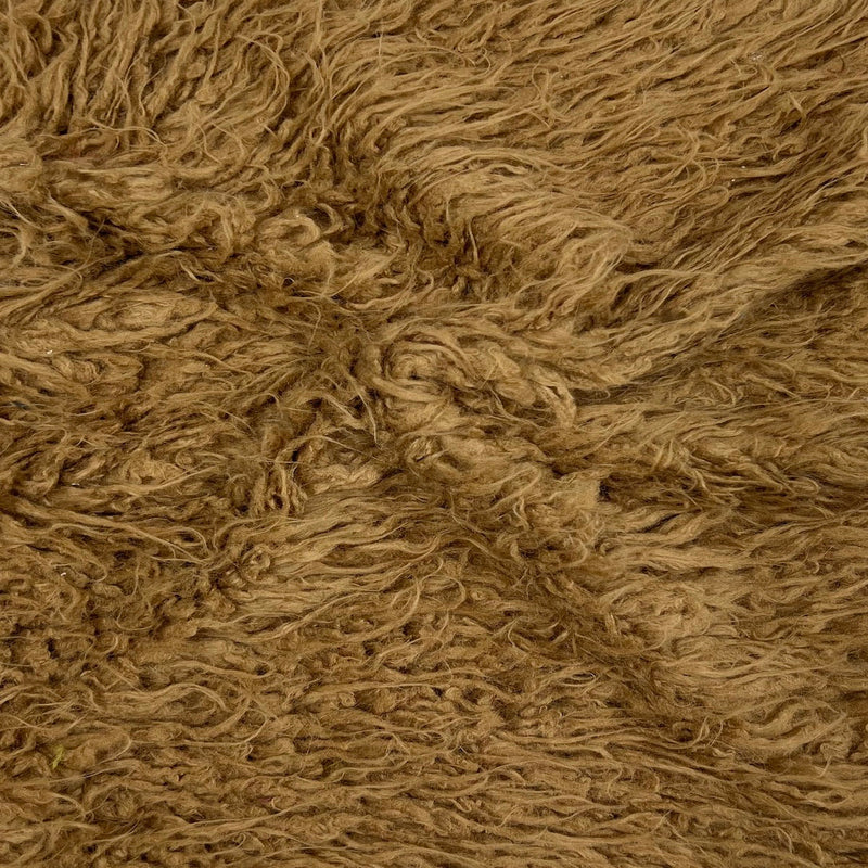 Caramel Brown Alpaca Long Pile Curly Faux Fur Fabric