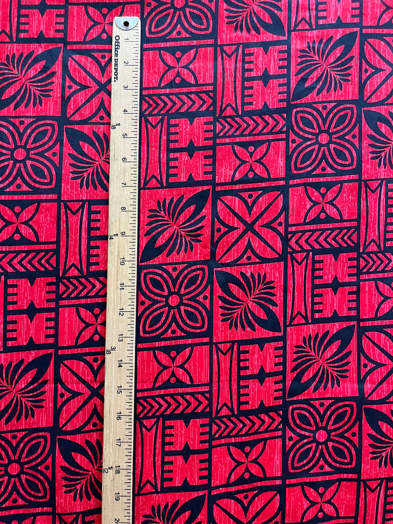 Traditional Polynesian Tapa Pattern Fabric | Cotton  |  Spandex Palace