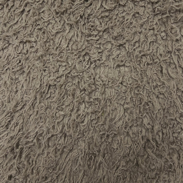 Gray Alpaca Long Pile Curly Faux Fur Fabric