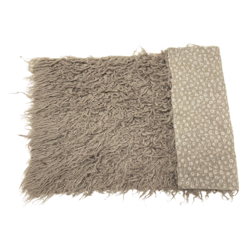 Gray Alpaca Long Pile Curly Faux Fur Fabric