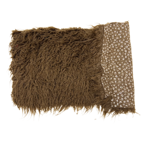 Chocolate Brown Alpaca Long Pile Curly Faux Fur Fabric