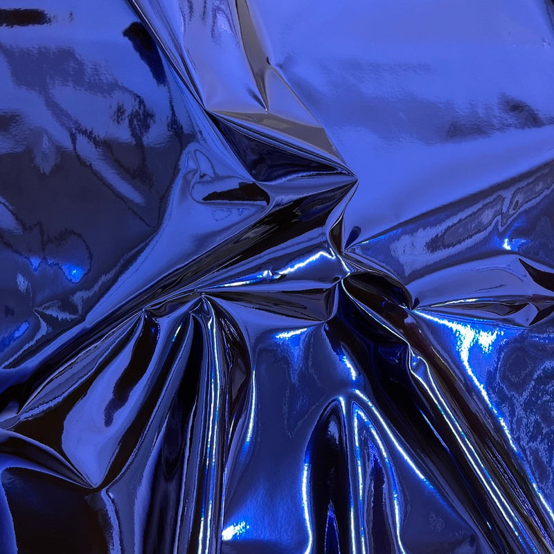 Royal Blue Chrome Reflective Mirror Vinyl Fabric