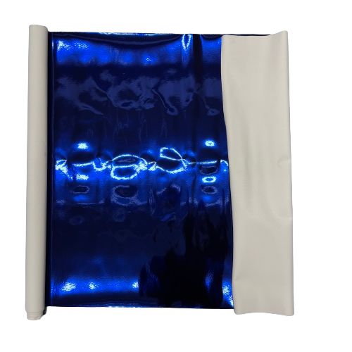 Royal Blue Chrome Reflective Mirror Vinyl Fabric