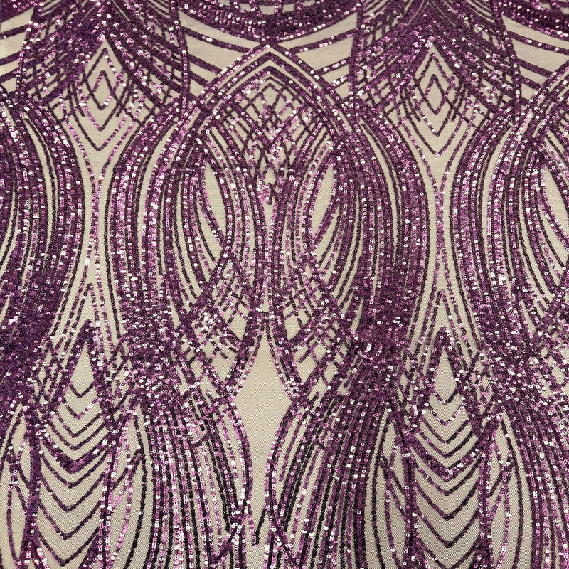 Selena Wave Stretch Sequins Fabric