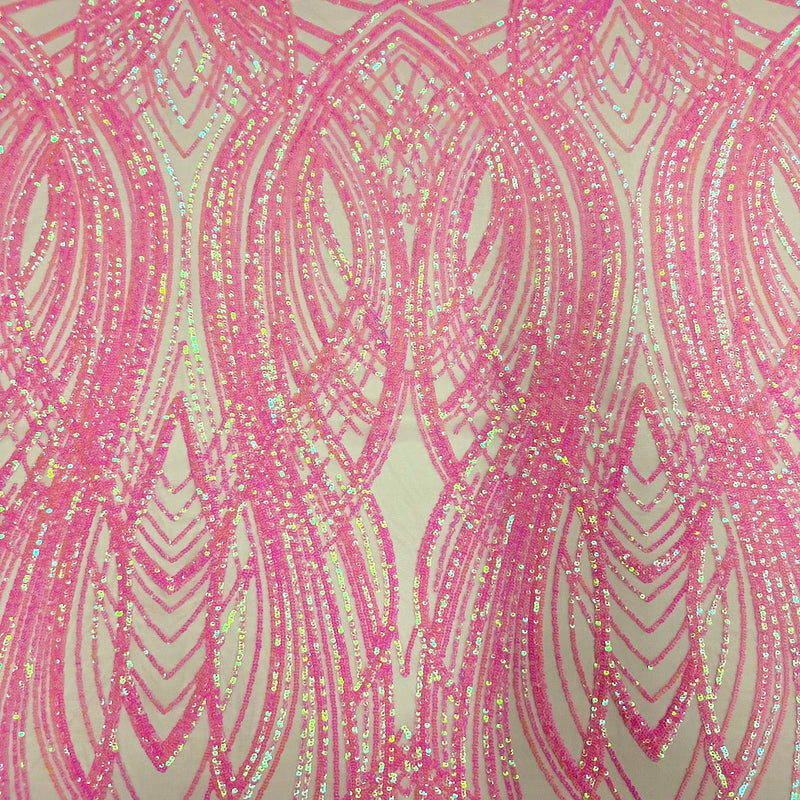 Selena Wave Stretch Sequins Fabric