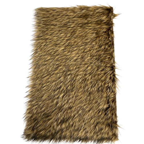 Dirty Beige Blonde Coyote Multicolor Faux Fur Shag Fabric