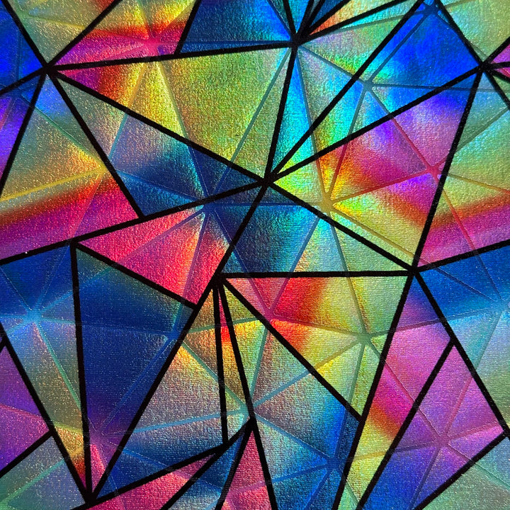 Prismatic Holographic Spandex Foil | Spandex Palace  Multi Rainbow
