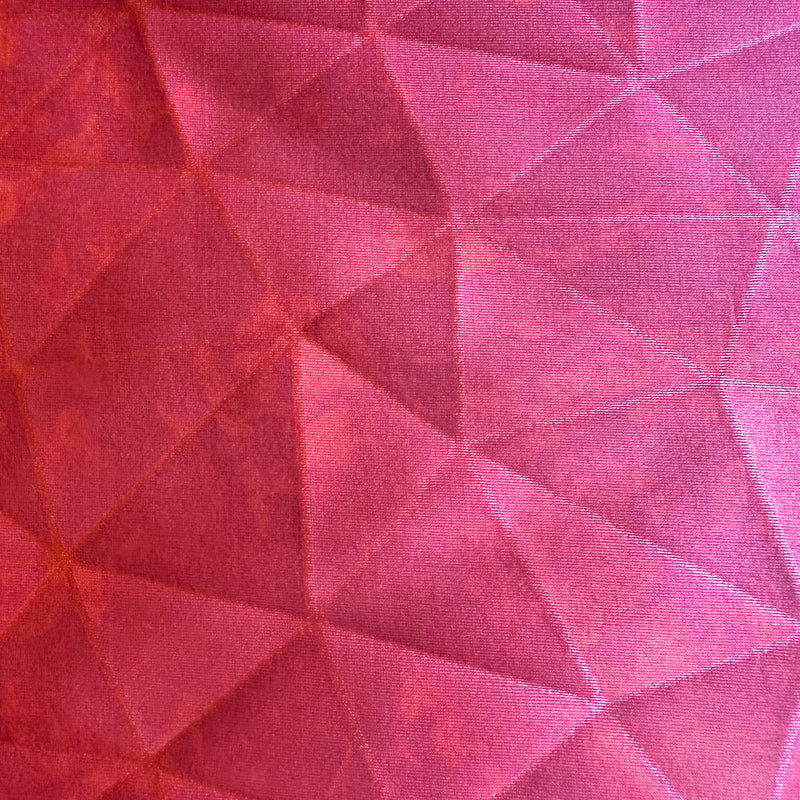 Holographic Bohemian Magic Illusion on  Tricot Fabric | Spandex Palace Coral