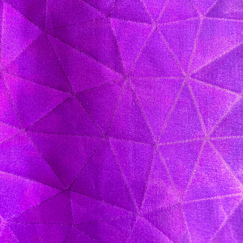 Holographic Bohemian Magic Illusion on  Tricot Fabric | Spandex Palace Purple