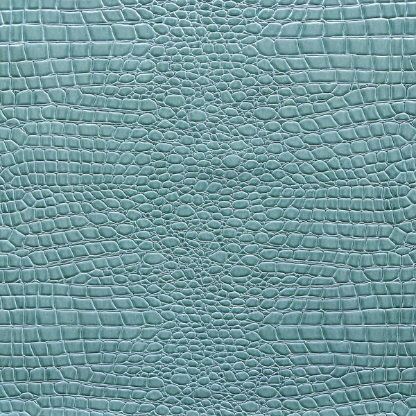 Mist Blue Crocodile Vinyl Fabric