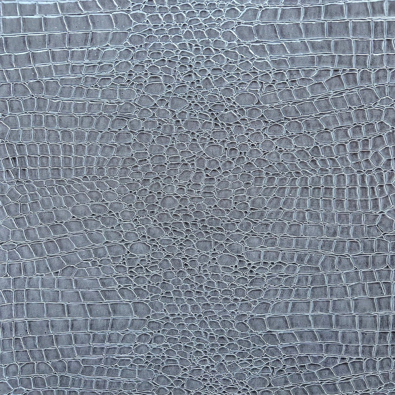 Gray Crocodile Vinyl Fabric