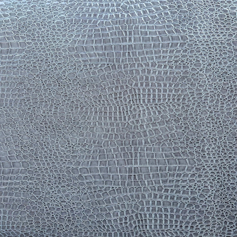 Gray Crocodile Vinyl Fabric