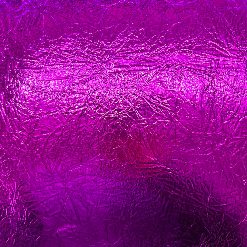 Fuchsia Crushed Distressed Foil Chrome Mirror Reflective Vinyl Fabric