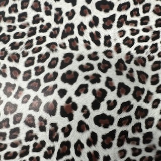 Baby Leopard Print Vegan Leather - 2-Way Stretch PU Polyester | Spandex Palace