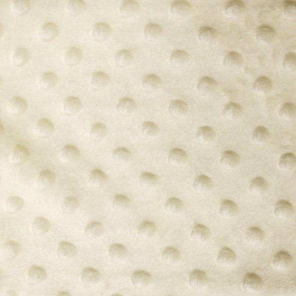 Ivory Minky Dimple Dot Fabric