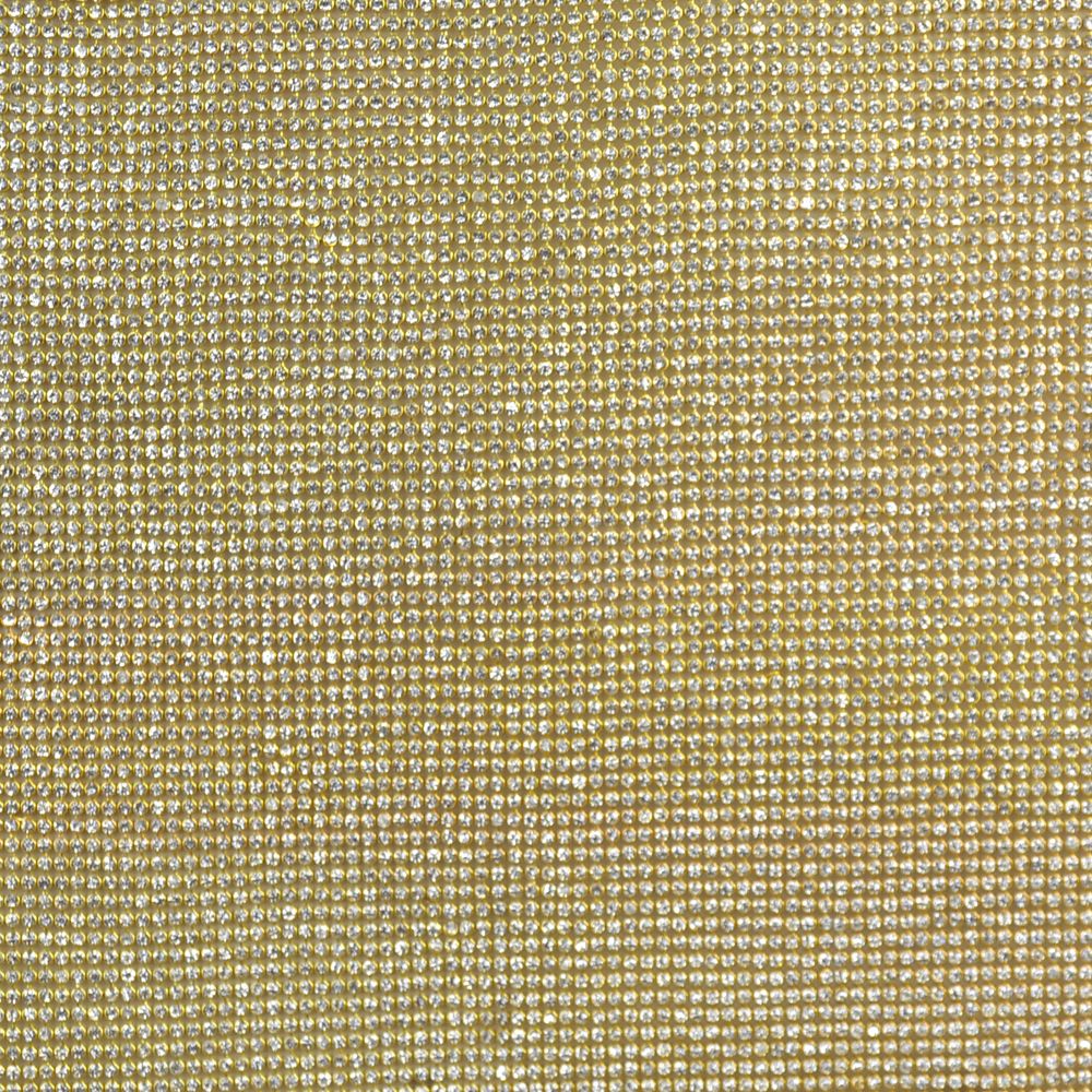 Iron-on Rhinestone Trim Roll - 18" W x 48 3/4" L -BRSR-10-10 Gold