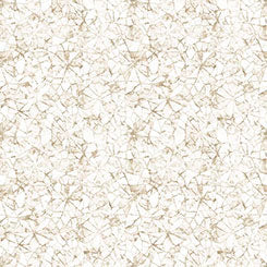 Ivory Mosaic Blooms Blender Cotton 44/45 Fabric Per Yard