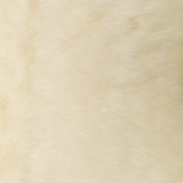 Ivory Solid Mink Faux Fur Fabric