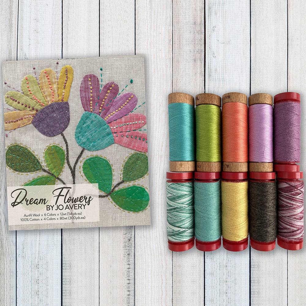 Aurifil Dream Flowers 10 Spool Thread Collection