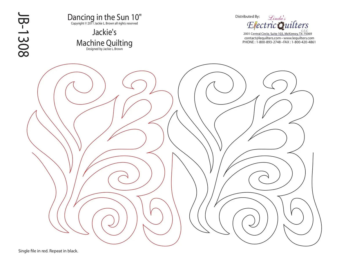 1308 Dancing In The Sun Pantograph by Jackie Brown