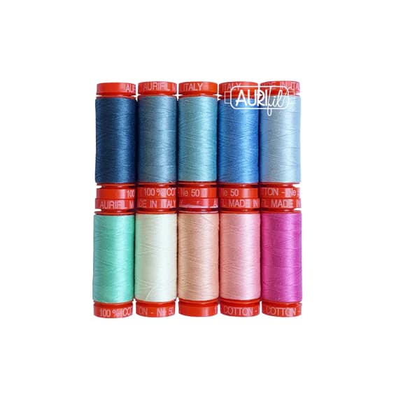 Aurifil, Quilting with Liberty 10 Spool Thread Collection