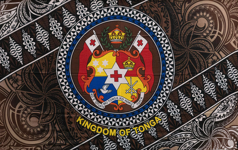 Kingdom of Tonga Seal Tribal Polyester Sarong | Islands Fabric