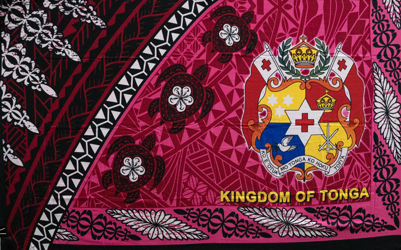 Kingdom of Tonga Seal Turtle Plumeria Sarong | Islands Fabric