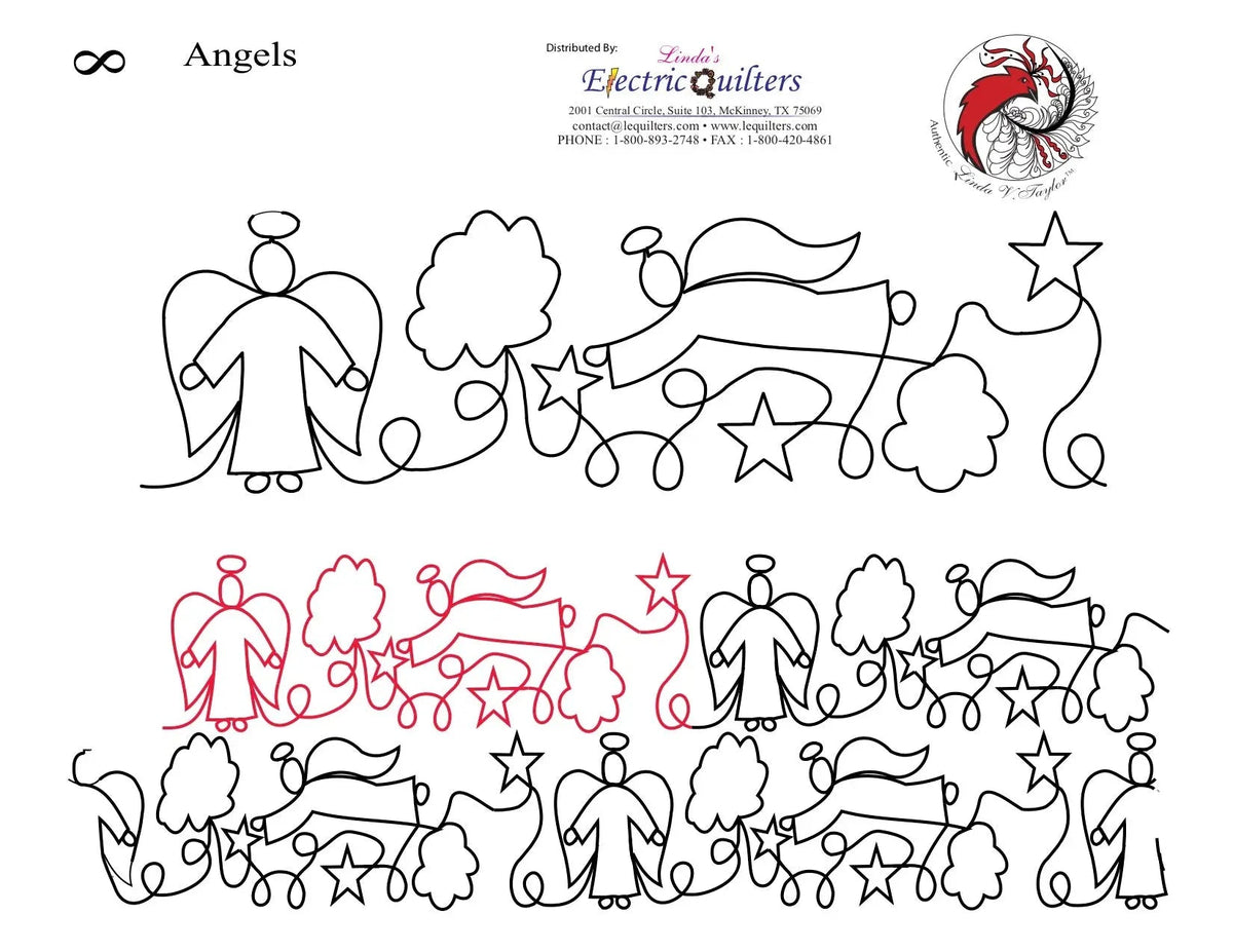 008 Angel longarm Pantograph by Linda V. Taylor