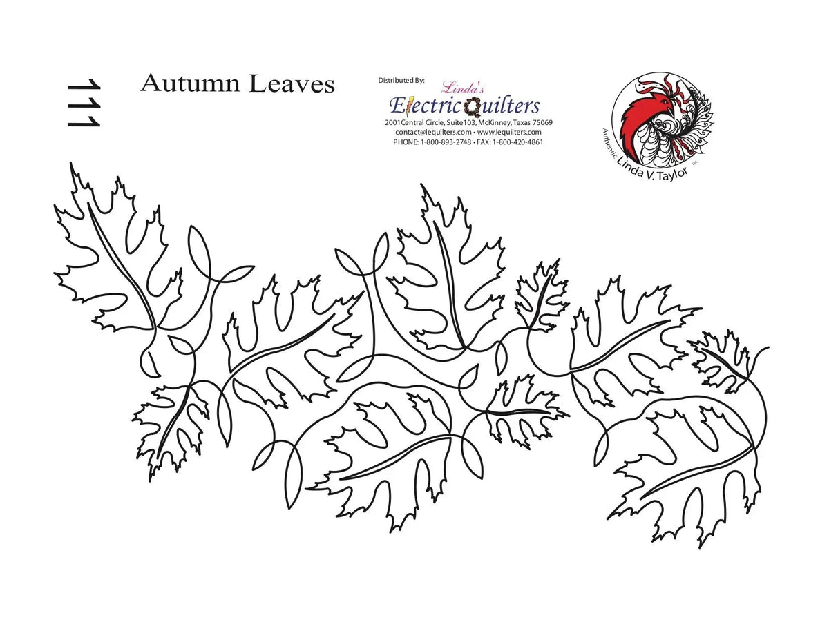 111 Autumn Leaves Pantograph by Linda V. Taylor