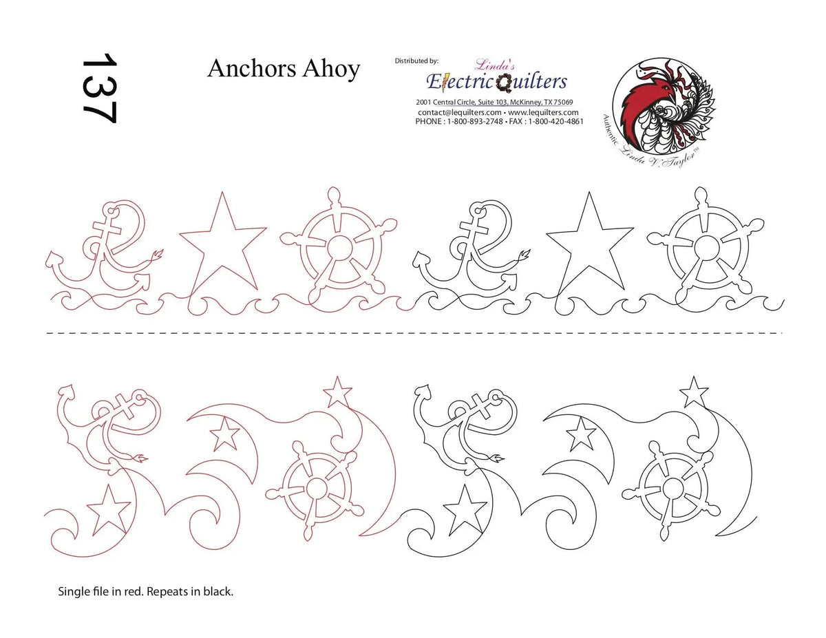 137 Anchors Ahoy Pantograph by Linda V. Taylor