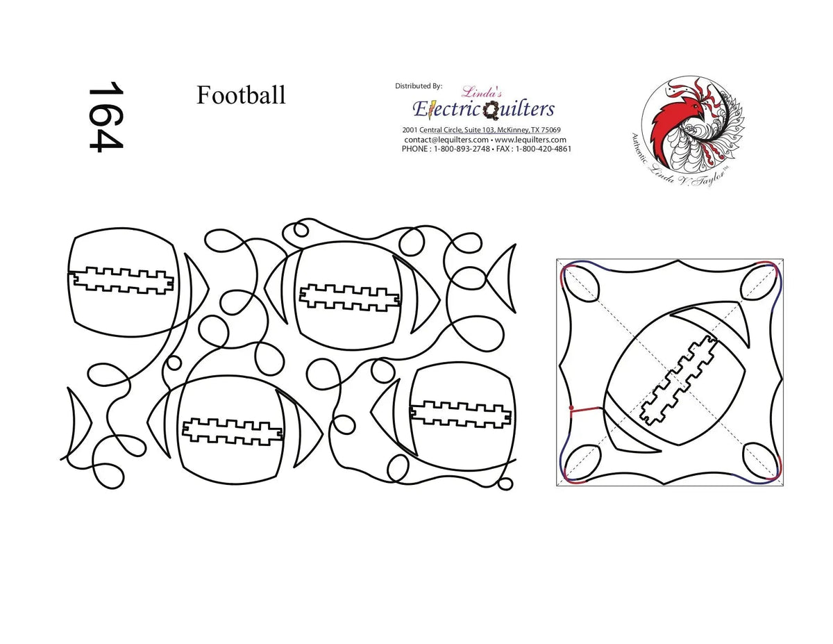 164 Football Pantograph by Linda V. Taylor