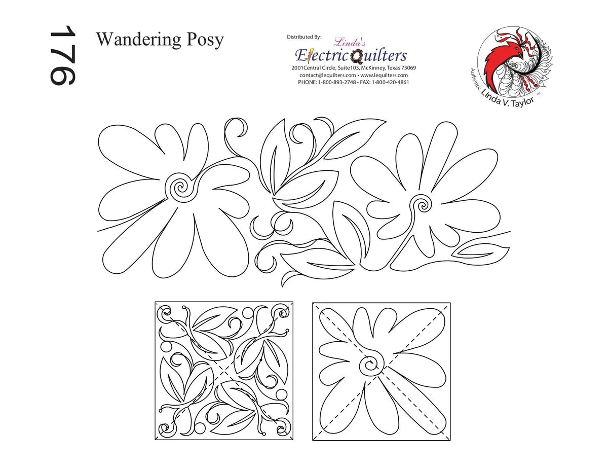 176 Wandering Posy Pantograph with Blocks by Linda V. Taylor