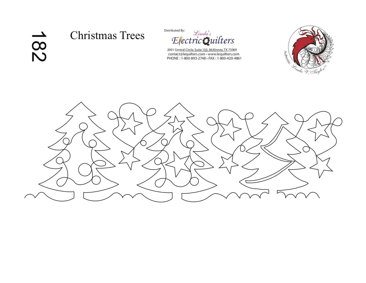 182 Christmas Trees Pantograph by Linda V. Taylor
