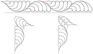 284 Fickle Feather Pantograph by Linda V. Taylor