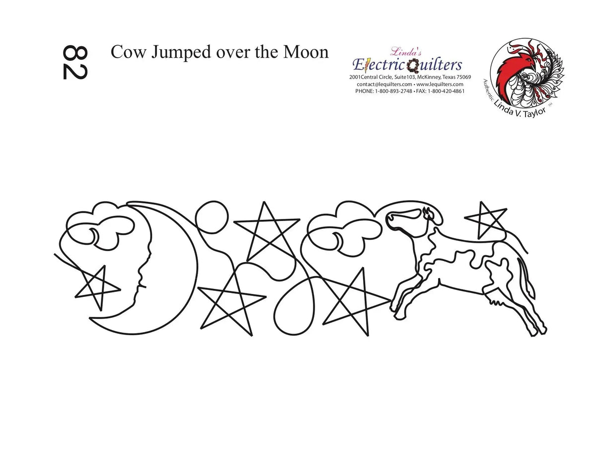 082 Cow Jumped Over The Moon Pantograph by Linda V. Taylor