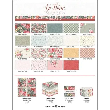 La Fluer Flannel - 5" Squares (42 pcs)