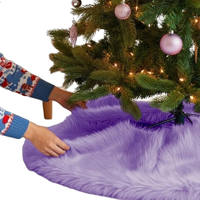 Premium Faux Fur Christmas Tree Skirt - 40" | Luxurious Decorations