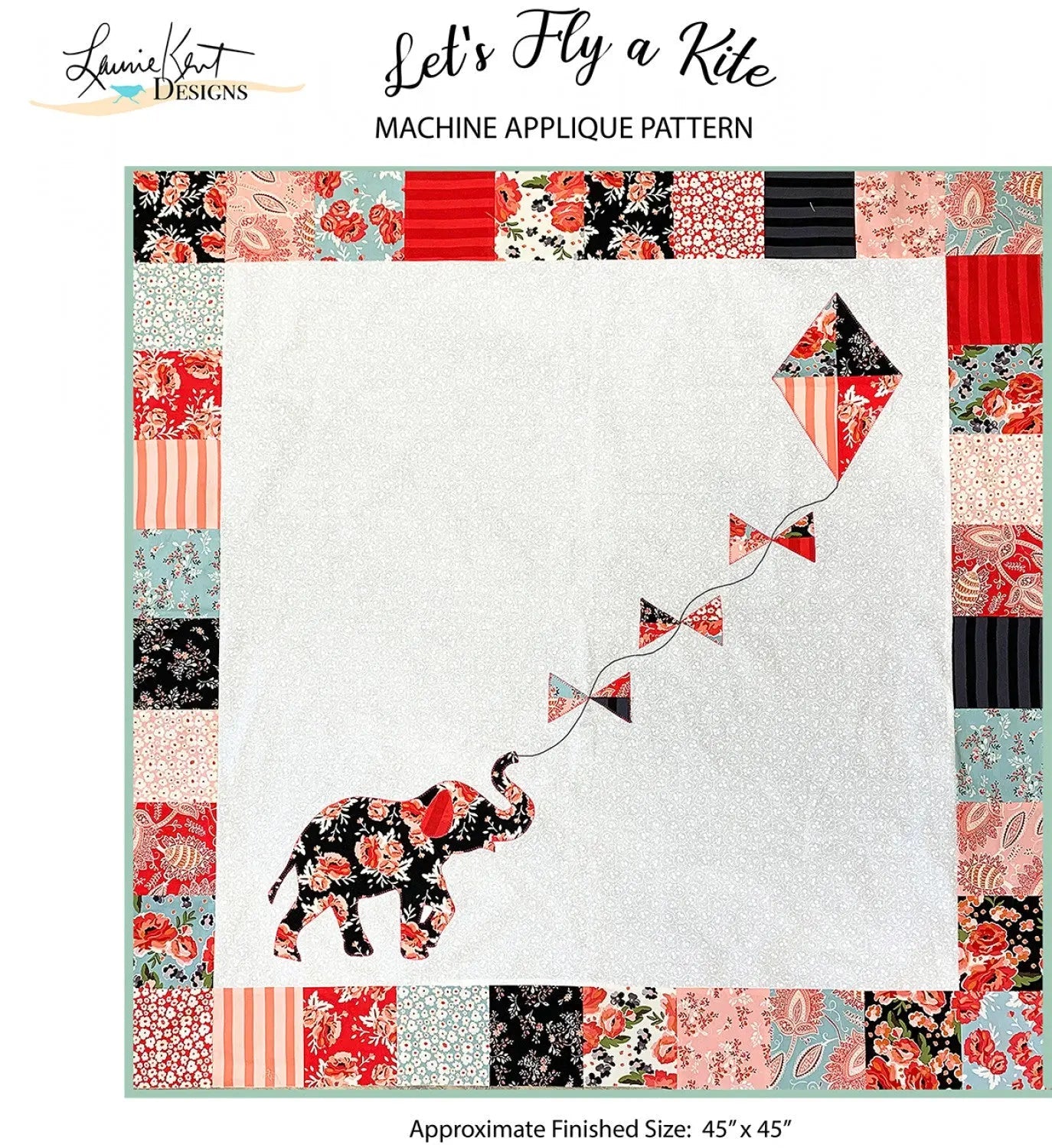 Let's Fly a Kite Applique Embroidery Pattern