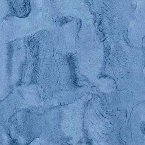 Luxe Cuddle Hide Bluebell Fabric per yard