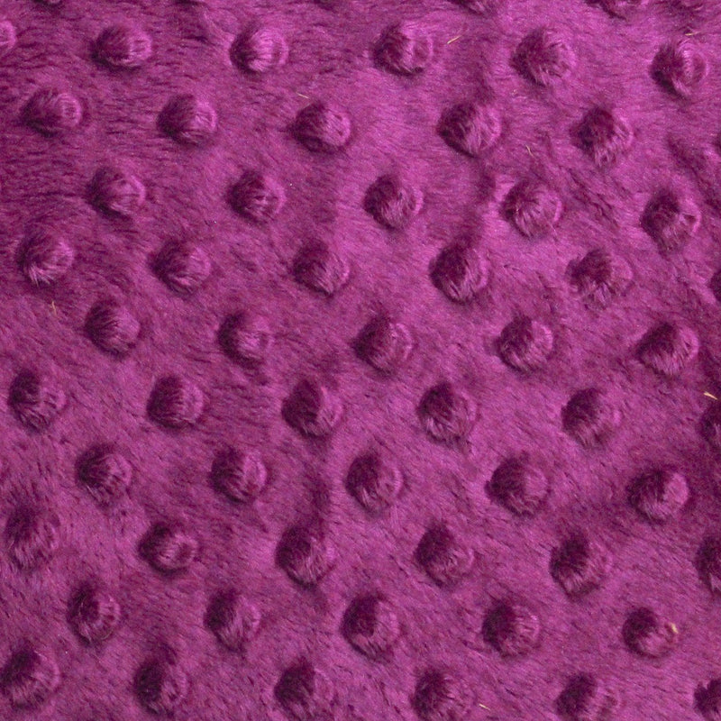 Magenta Minky Dimple Dot Fabric