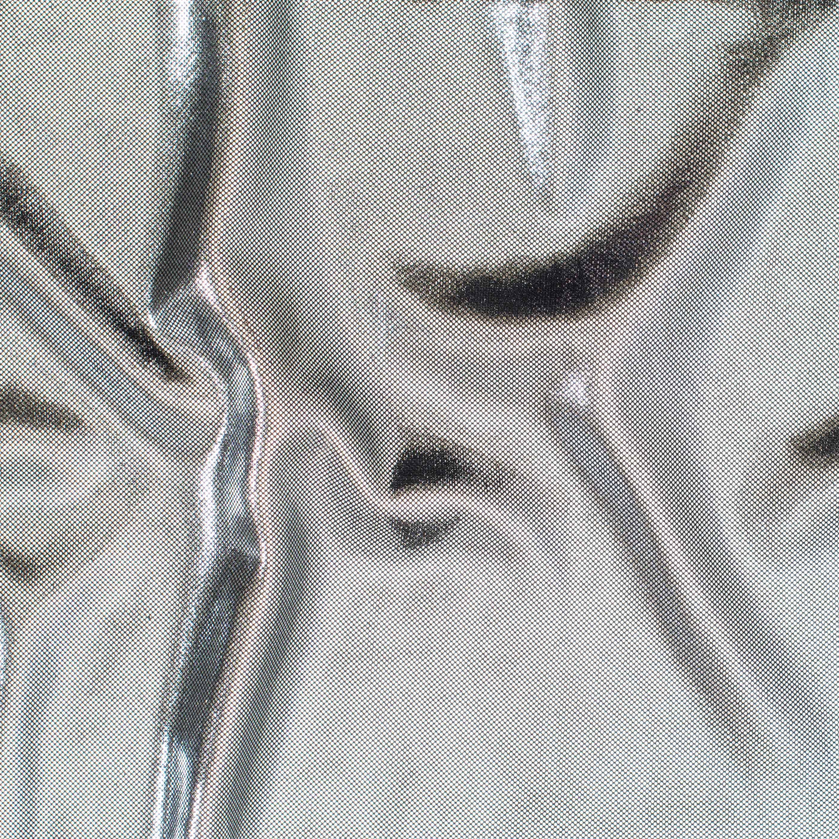  Bohemian Magic Illusion on Nylon Spandex Tricot Fabric | Spandex Palace Black silver