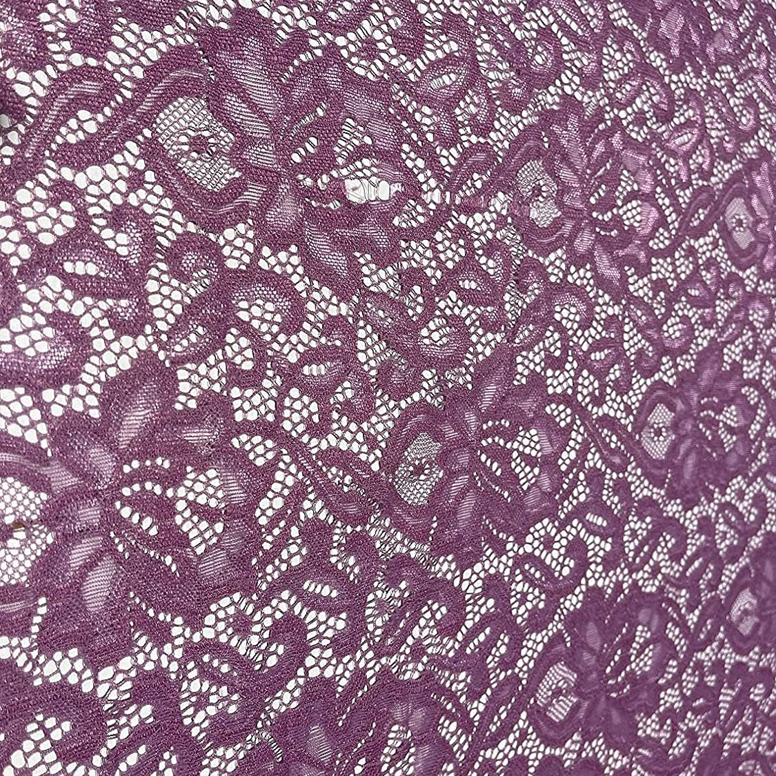 Scallop Stretch Lace Fabric by the Yard – Nylon Spandex 58/64" | Aqua, Mauve