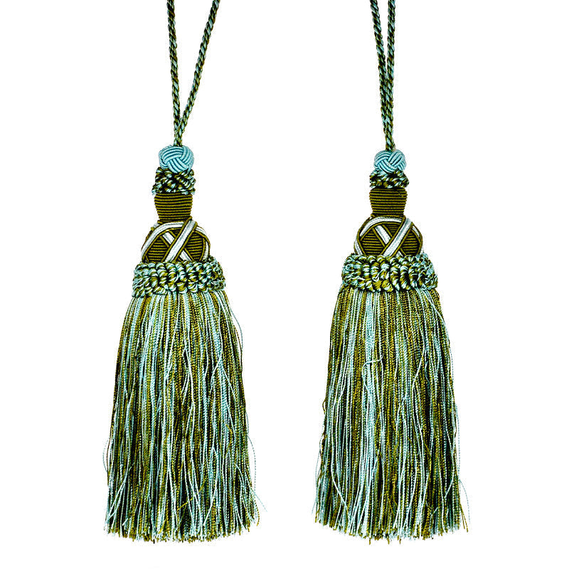 Milante Collection - 8" Length TASSEL-BT-509-03/14 Turquoise and Green (2 Pieces per Pack)
