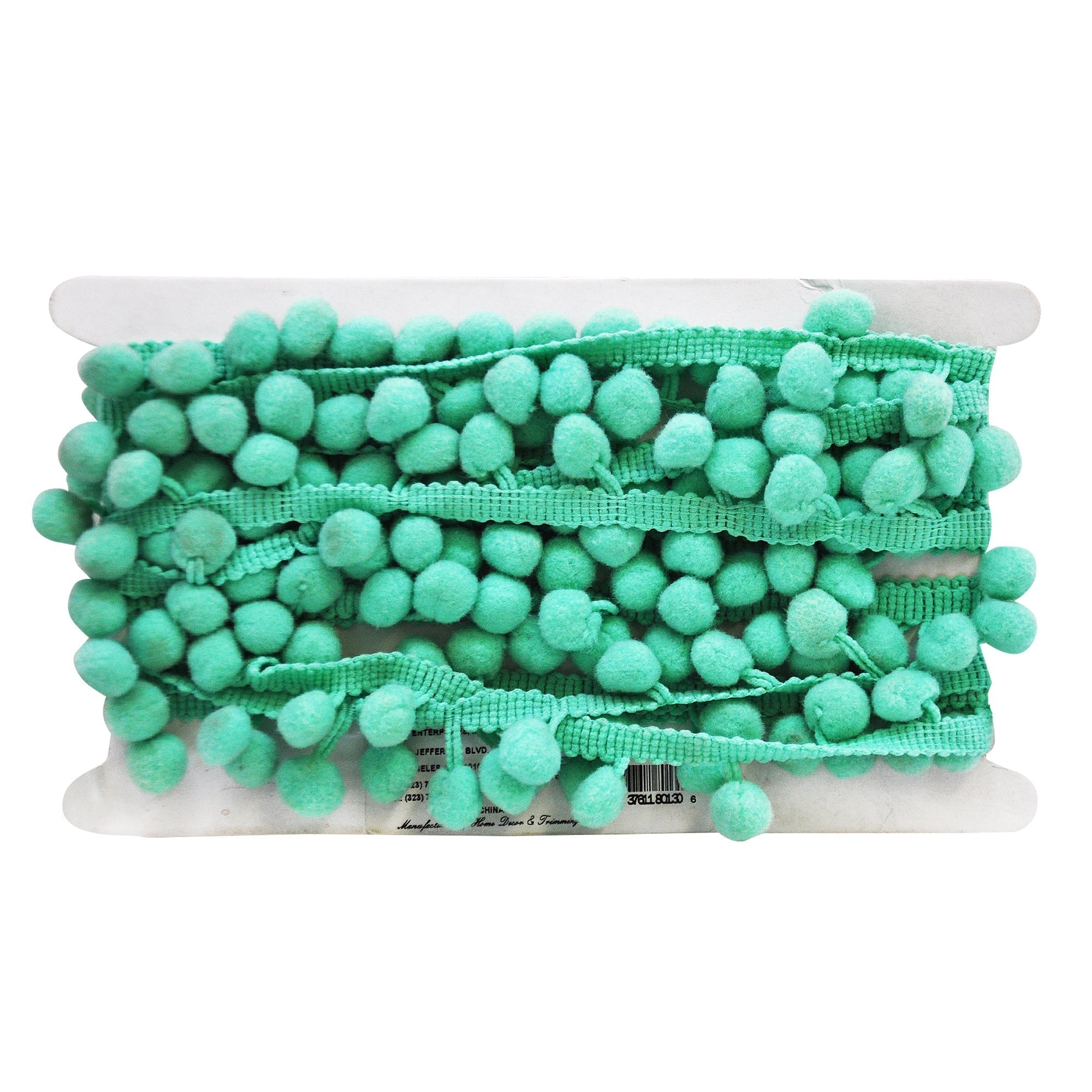 Mini Pom Pom Collection - 1/4" width X 25-Yard Roll in Turquoise