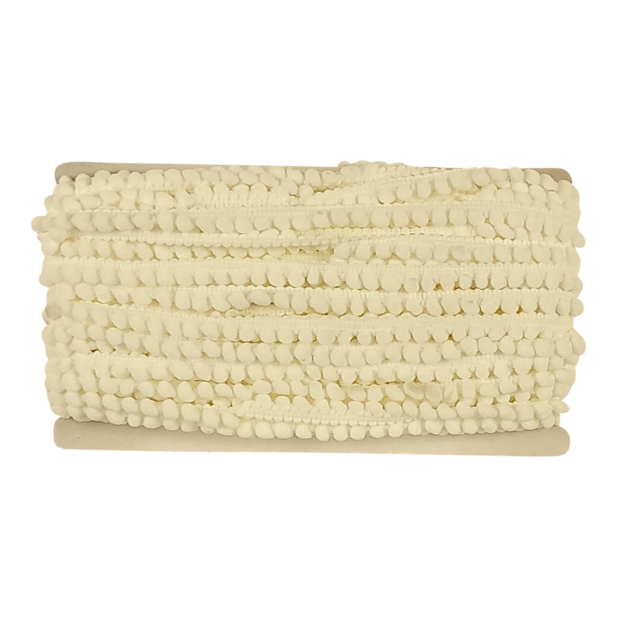 Mini Pom Pom Collection - 1/4" width X 25 Yards Roll in White