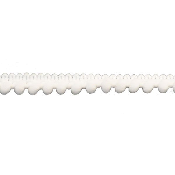 Mini Pom Pom Collection - 1/4" width X 25 Yards Roll in White