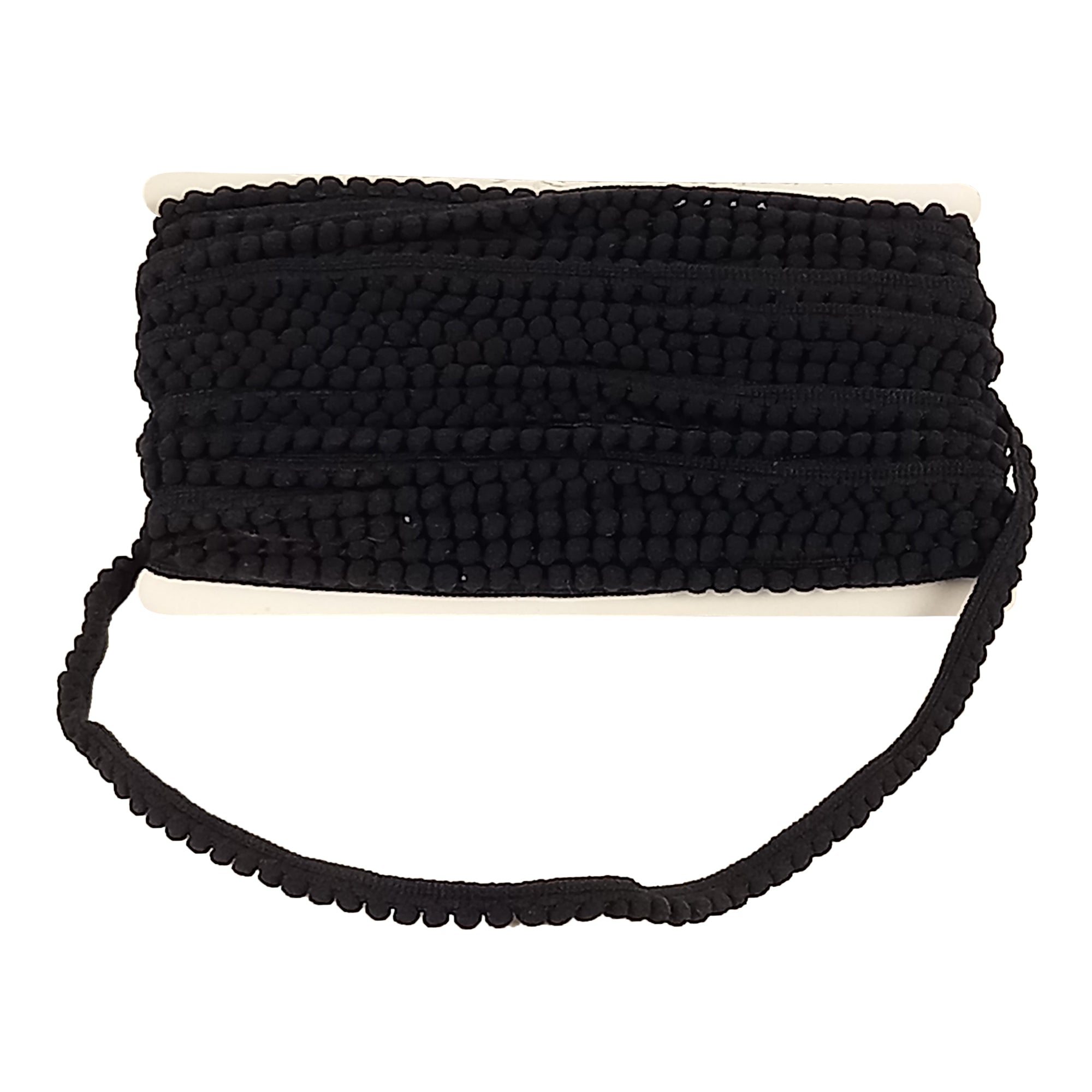 Mini Pom Pom Collection - 1/4" width X 25 Yards in Black