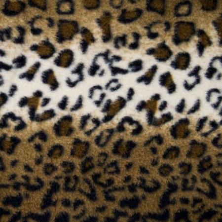 Mocha Leopard Print Fleece Fabric