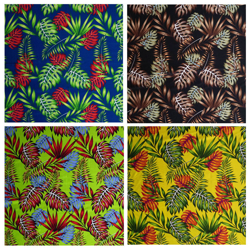 Monstera & Split Leaves Rayon Fabric | Islands Fabric