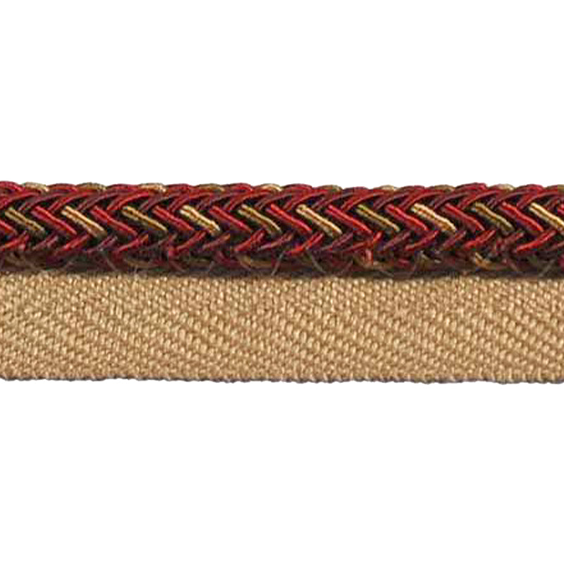 Mulberry Collection - 1/4" Width CORD WITH LIP (25 Yard Roll) - BC-10002-70/38 Eggplant and Toffee